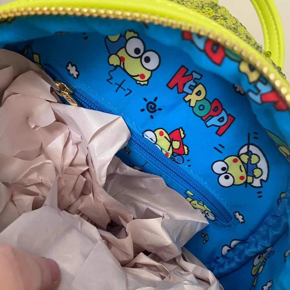 Loungefly Sanrio Keroppi Sequin Mini Backpack - Picture 7 of 11
